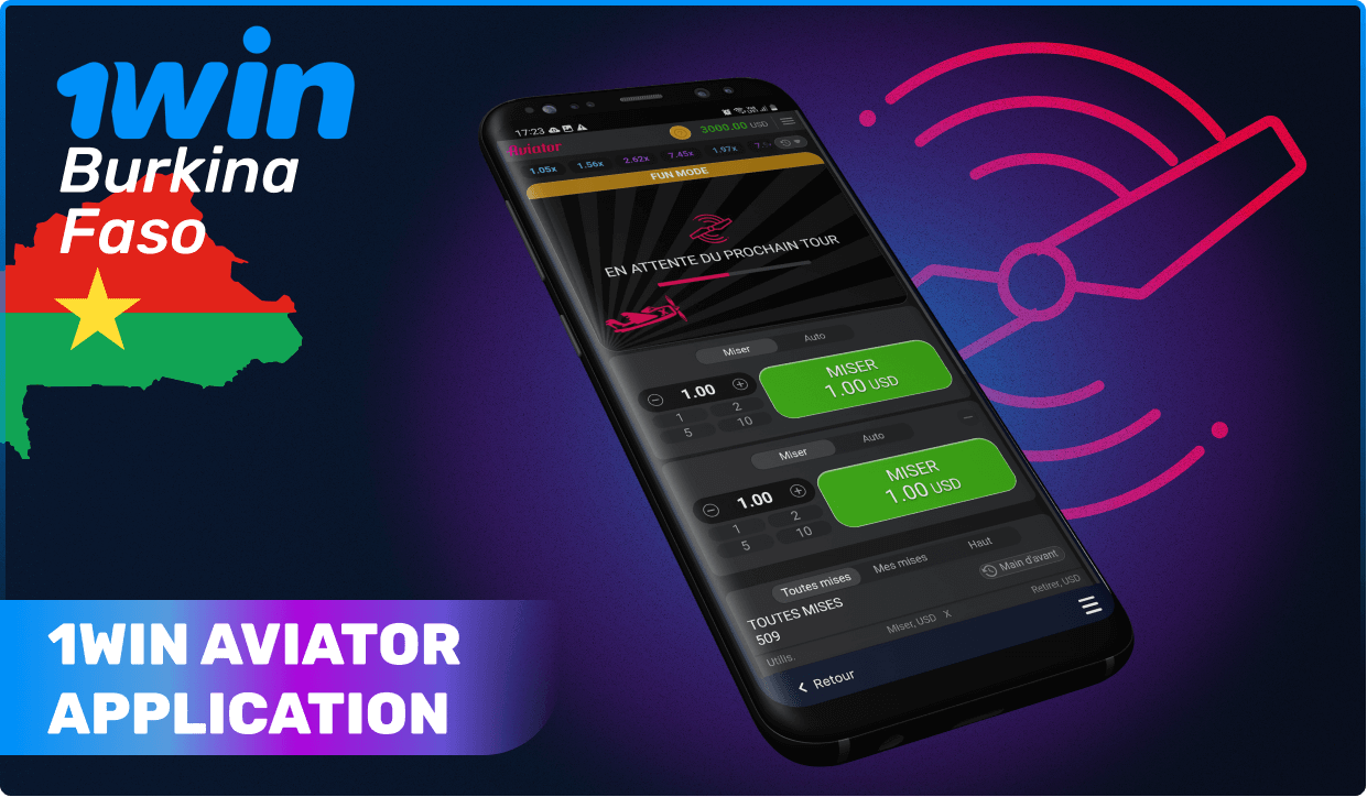 Application 1win Aviator pour Android et IOS.