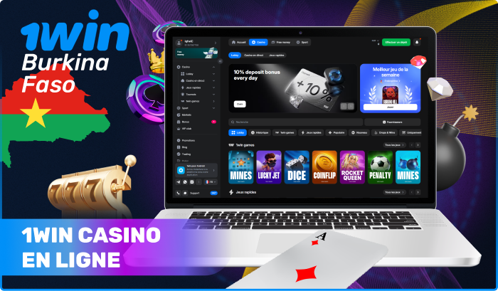 Brève information sur 1win Casino en ligne au Burkina Faso - Jouez à plus de 10000 jeux et gagnez de l'argent réel