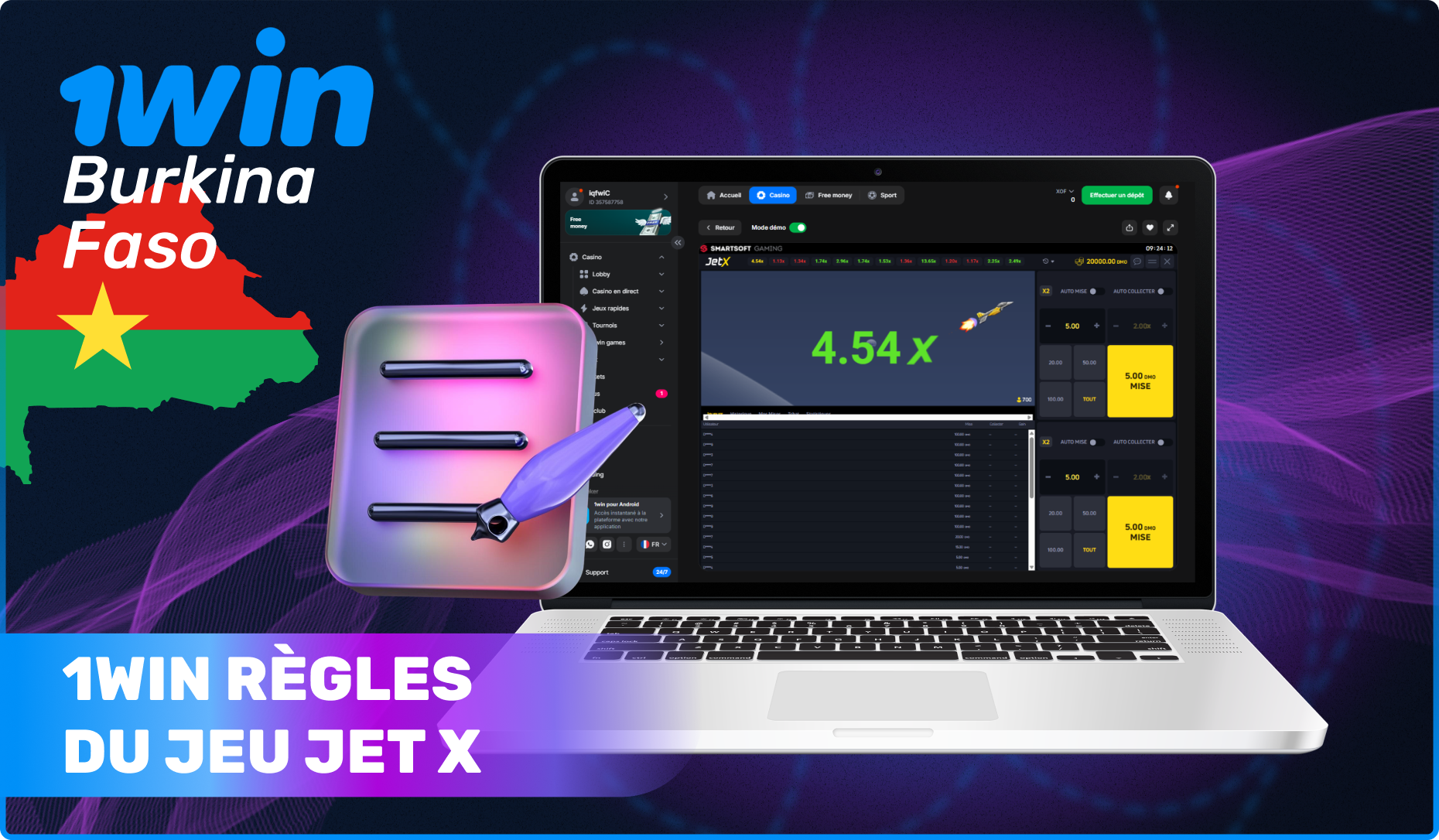 1win Règles du jeu Jet X