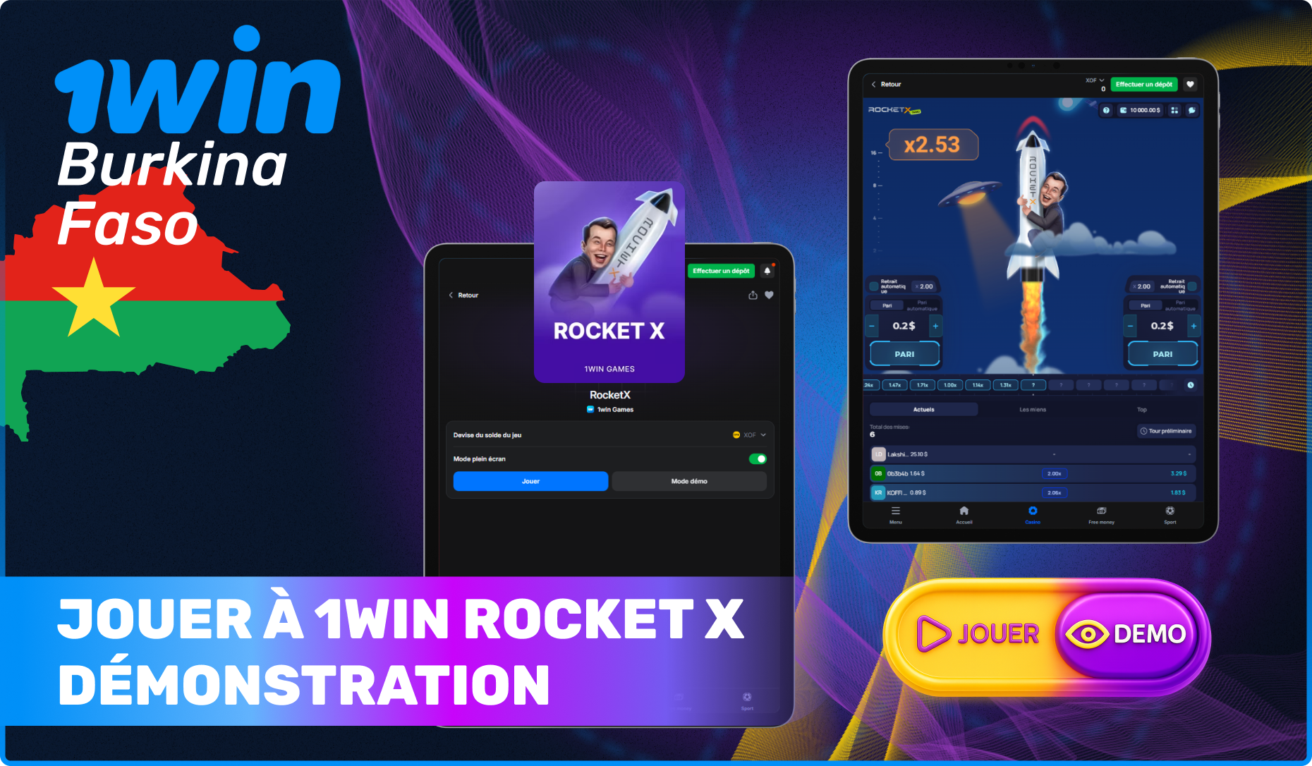 Guide comment Jouer à 1win Rocket X Démonstration Jeu sans perdre d'argent