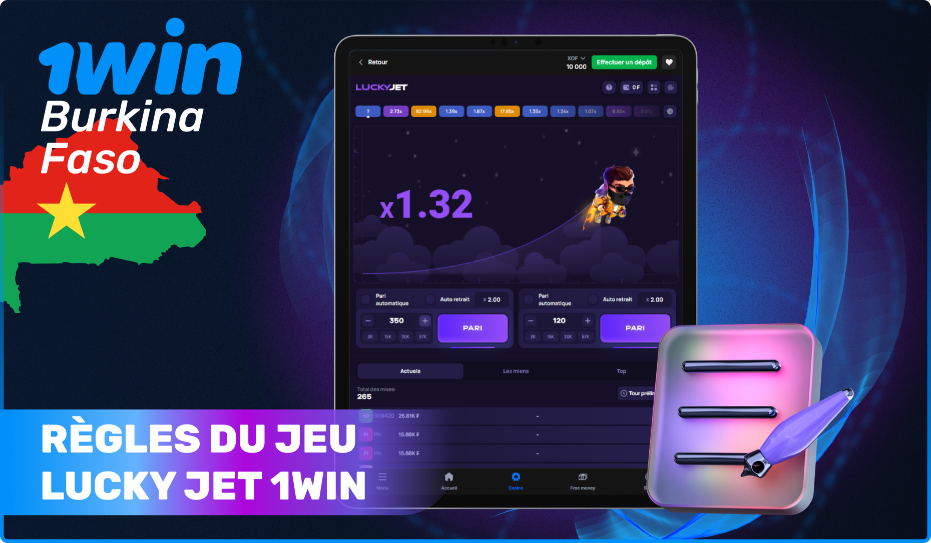 Règles du jeu Lucky Jet 1win