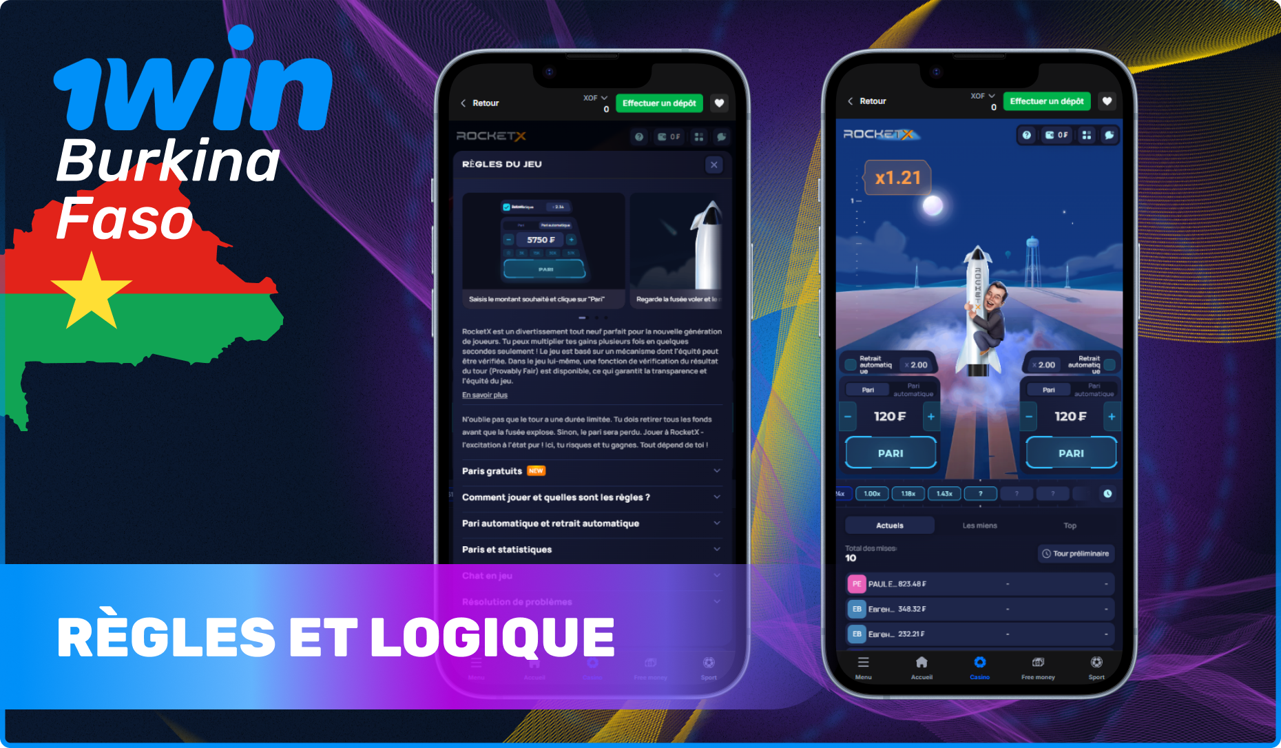 Règles et logique du jeu 1win RocketX