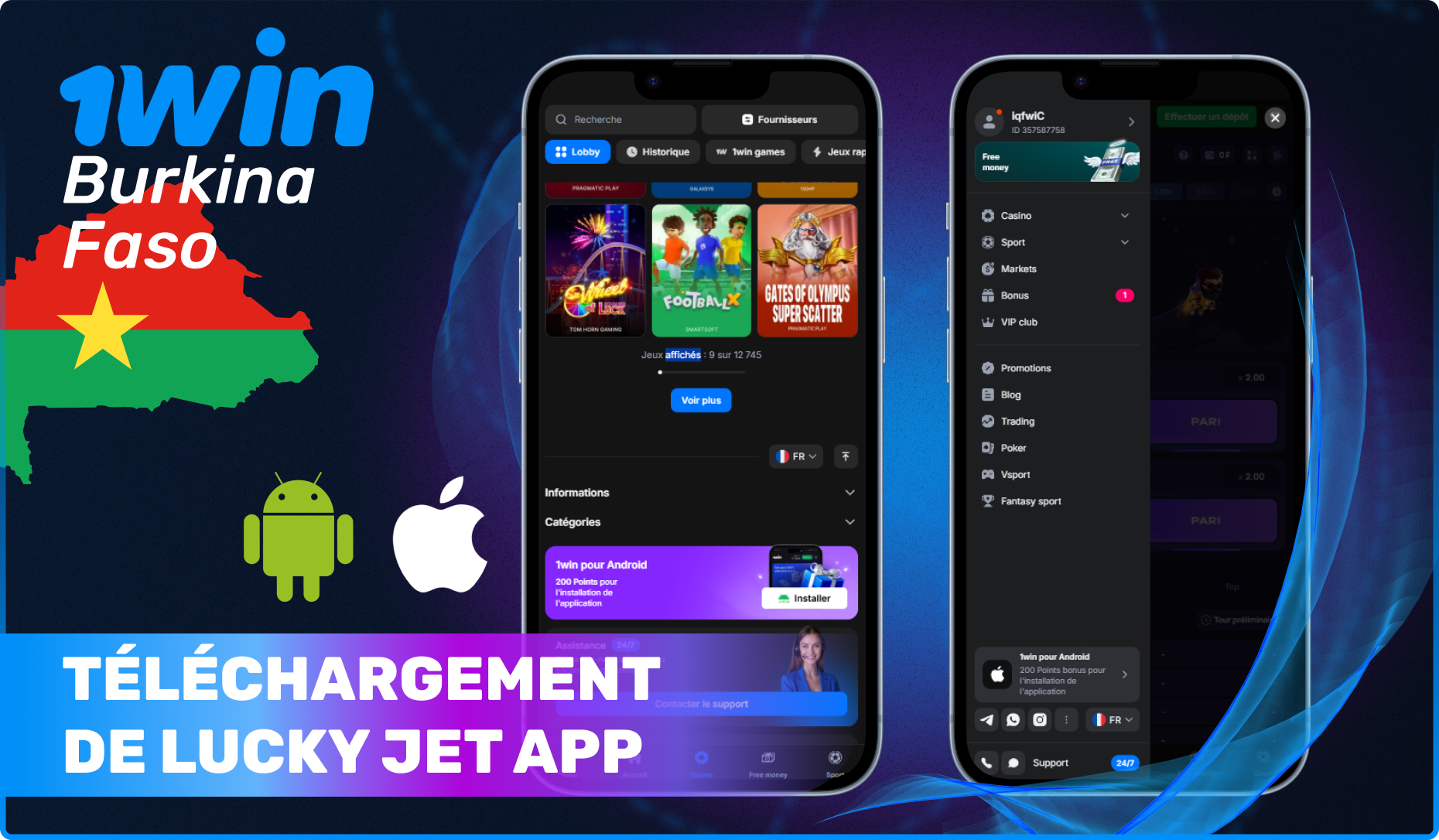 Manuel comment Téléchargement de l'application Lucky Jet 1win pour les appareils mobiles