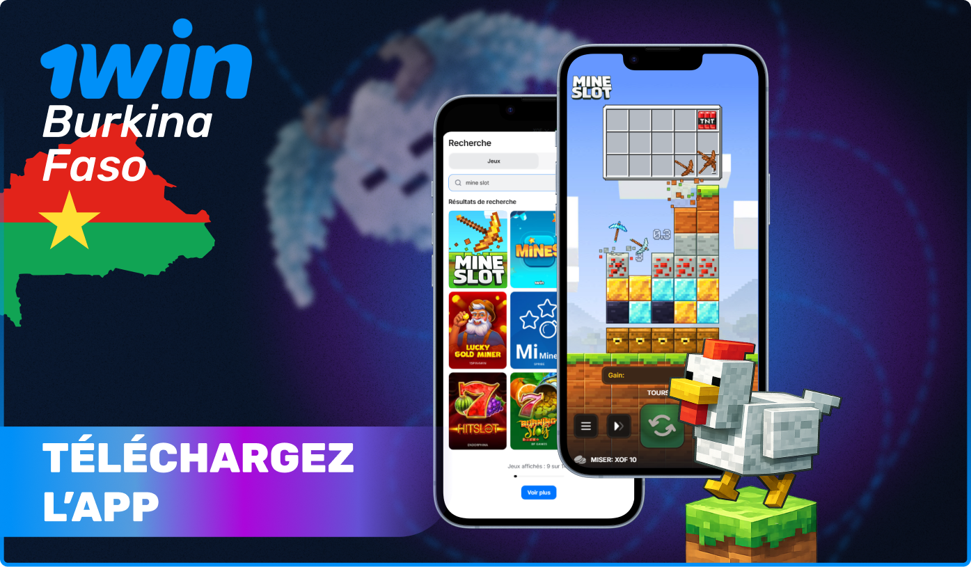 Pour profiter des jeux de machines à sous 1win Mine sur votre appareil mobile au Burkina Faso, téléchargez gratuitement l'application depuis le site officiel